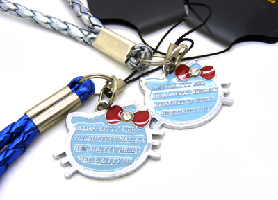 合金皮革手机挂件 时尚挂件 -合金手机链	