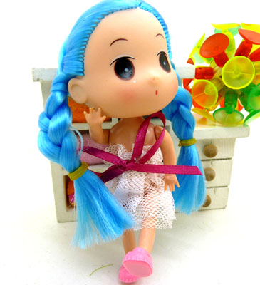 婚庆小礼品 儿童生日礼物---双辫迷糊娃挂件	