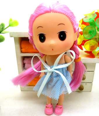 婚庆小礼品 儿童生日礼物---双辫迷糊娃挂件	