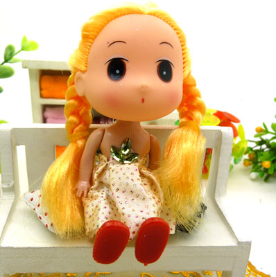 婚庆小礼品 儿童生日礼物---双辫迷糊娃挂件	