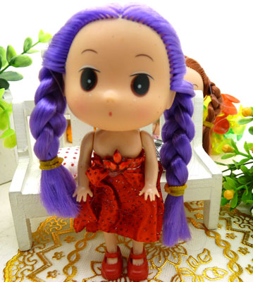 婚庆小礼品 儿童生日礼物---双辫迷糊娃挂件	