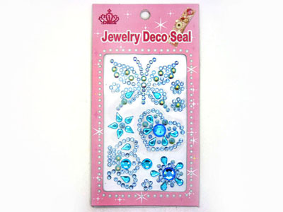 手机汽车大颗宝石贴画独立背胶心形奖励贴纸-7号	