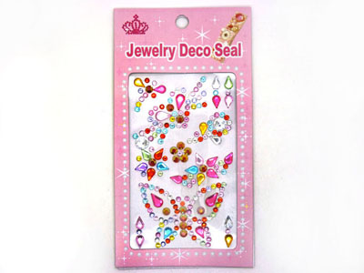 手机汽车大颗宝石贴画独立背胶心形奖励贴纸-7号