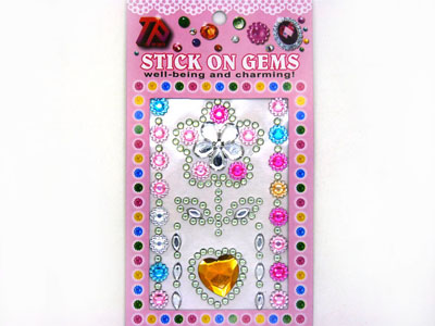 手机汽车大颗宝石贴画独立背胶心形奖励贴纸-1号