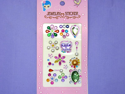 手机汽车大颗宝石贴画独立背胶心形奖励贴纸-8号 