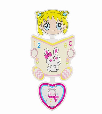 可爱读书女孩装饰摇摆器（A1）	