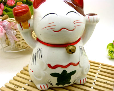 招财进宝 创意储蓄罐/8寸铃铛猫存钱罐