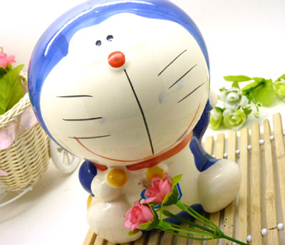 创意储蓄罐 开运开业摆件/8寸机器猫存钱罐	