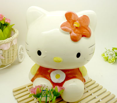 创意储蓄罐 开运开业摆件/8寸白花猫存钱罐