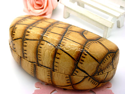 精品眼镜盒 编织纹镜盒----水晶方格眼睛盒	