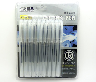 商务中性笔办公笔 学生笔 （20支装)-1878白杆笔	