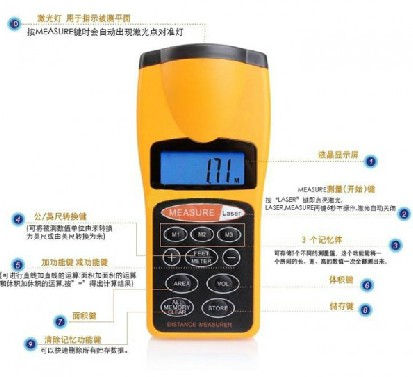 激光定位测距仪/电子尺/超声波测距仪	