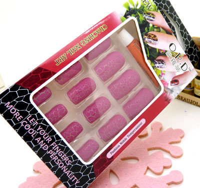 爆裂纹甲片 无折痕韩国进口假指甲 个性美甲N011龟烈甲片