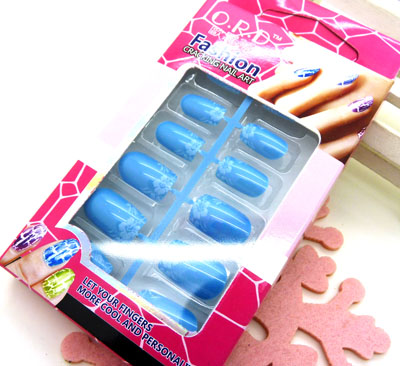 热销法式烫金假指甲 成品 --N008烫金甲片