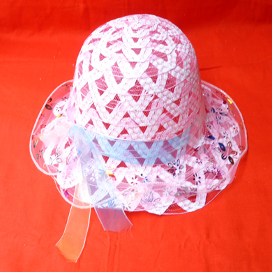 儿童花边小凉帽	