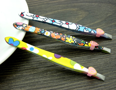 化妆用美容工具不锈钢小镊子修眉夹拔毛拔胡子镊子钳