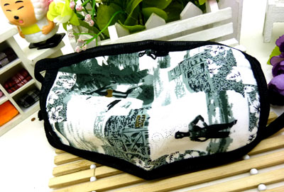 简约格子印花棉布口罩 时尚潮流 防风/防沙保暖口罩 