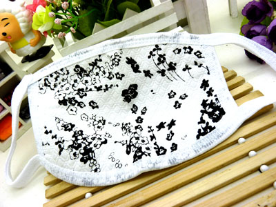 简约印花棉布口罩 时尚潮流 防风/防沙保暖口罩 