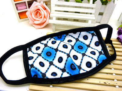 格子印花棉布口罩 时尚潮流 防风/防沙保暖口罩 