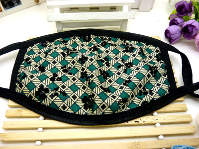 简约格子棉布口罩 时尚潮流 防风/防沙保暖口罩 