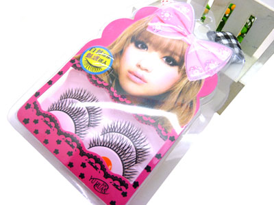 自然仿真浓密假睫毛手工自然假睫毛---美女蝴蝶结自然仿真浓密假睫毛2对装