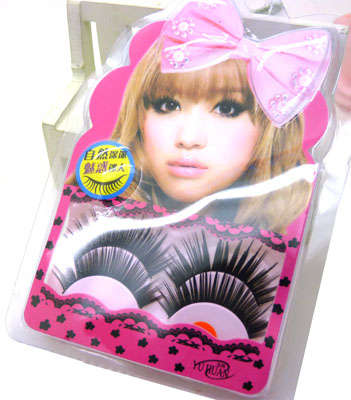 自然仿真浓密假睫毛 手工自然假睫毛---美女蝴蝶结自然仿真浓密假睫毛2对装