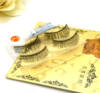 自然仿真浓密假睫毛手工自然假睫毛---A81自然仿真浓密假睫毛2对装