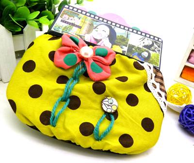  纯棉蝴蝶结大圆点时尚口罩 防尘透气防寒保暖个性口罩（77号）	