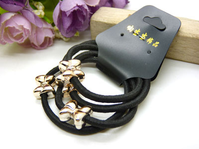 韩版头饰发饰女发圈发绳皮筋头绳头花扎头发皮套黑色百搭 -13号	