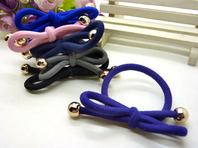 进口手工蝴蝶结发绳发圈皮筋新款韩版串珠头花头饰品韩范头绳 -11-15	