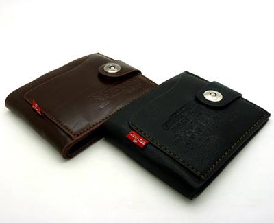 韩版正品男士皮夹磁扣短款钱夹 时尚钱包