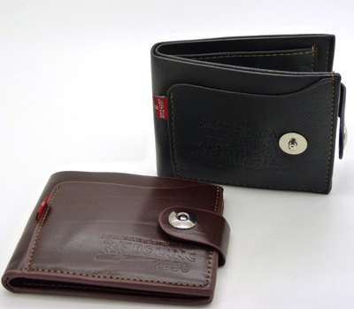 韩国正品男士皮夹磁扣短款钱夹 时尚钱包