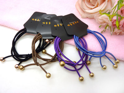 韩流行饰品 皮圈发绳发饰头饰 橡皮筋发圈 糖果色 4根 -8号	