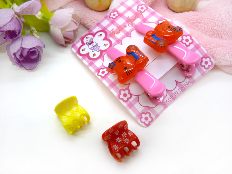 卡通鸭嘴夹边夹发卡边夹-长通鸭嘴夹十套装-29号	