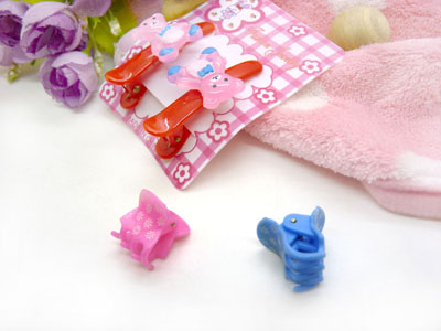 卡通鸭嘴夹边夹发卡边夹-长通鸭嘴夹十套装-29号	