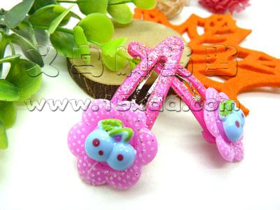 卡通鸭嘴夹边夹发卡边夹-长通金粉对夹-16号