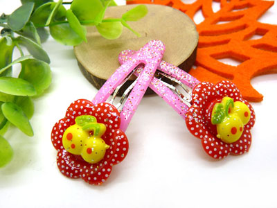 卡通鸭嘴夹边夹发卡边夹-长通金粉对夹-16号	