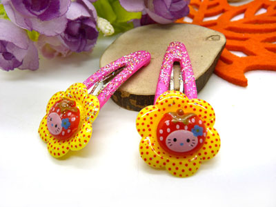 卡通鸭嘴夹边夹发卡边夹-长通金粉对夹-16号