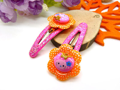 卡通鸭嘴夹边夹发卡边夹-长通金粉对夹-16号	