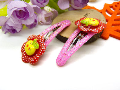 卡通鸭嘴夹边夹发卡边夹-长通金粉对夹-16号	