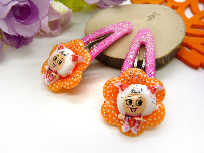 卡通鸭嘴夹边夹发卡边夹-长通金粉对夹-16号