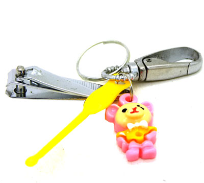 指甲剪 指甲钳 指甲刀 带耳勺---挂卡铁扣树脂卡通指甲剪	