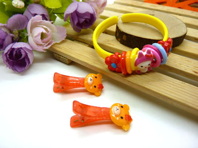 儿童发饰宝宝卡通鸭嘴夹边夹发卡边夹-长通鸭嘴夹十手钩组合-26号	