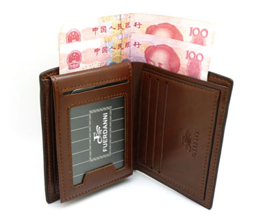 纯皮正品个性新款男士短款潮流 男韩版学生钱夹票夹	