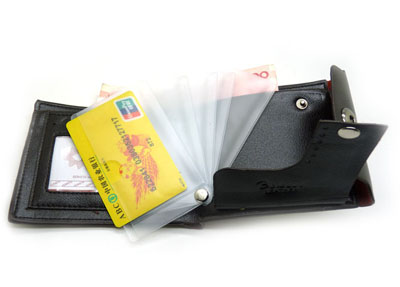 纯皮男士短款皮夹票夹 韩版时尚钱