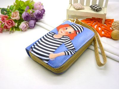 卡通钱包女长款印花韩版手拿包女动漫学生用钱包