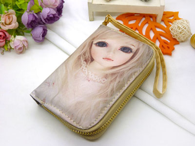 卡通钱包女长款印花韩版手拿包女动漫学生用钱包