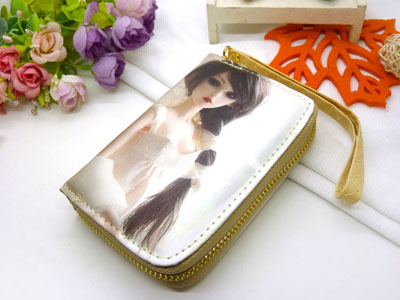 卡通钱包女长款印花韩版手拿包女动漫学生用钱包