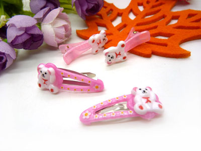 儿童发饰宝宝卡通鸭嘴夹边夹发卡边夹-长通鸭嘴夹十对夹组合-18号	