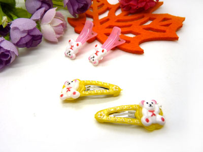 儿童发饰宝宝卡通鸭嘴夹边夹发卡边夹-长通鸭嘴夹十对夹组合-18号	